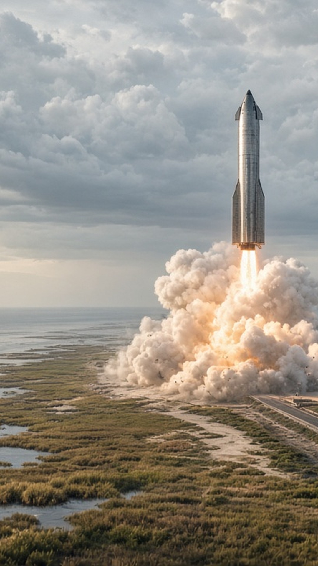 Conceptual Starbase Louisiana launch illustration